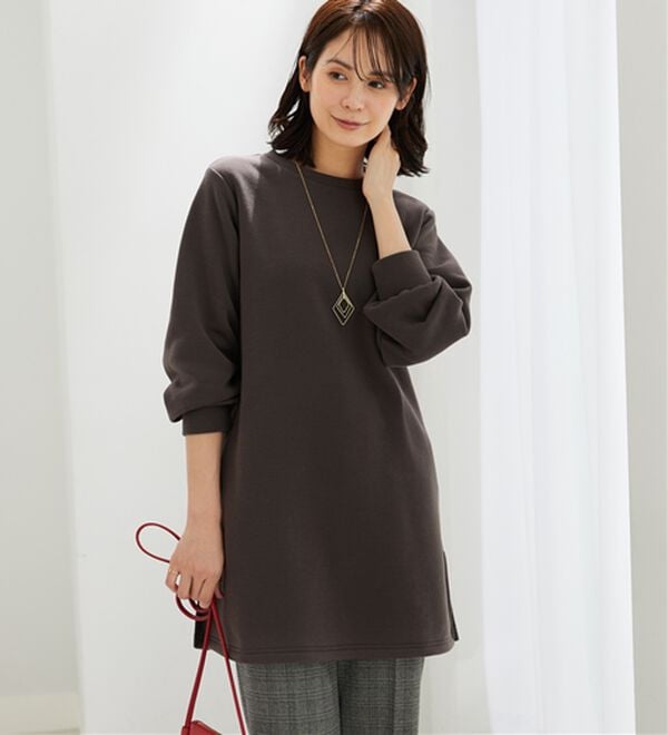 BELLUNA（ベルーナ）の「ふんわり素材軽ぽかチュニックワンピ―ス（チュニックワンピース）」｜詳細画像