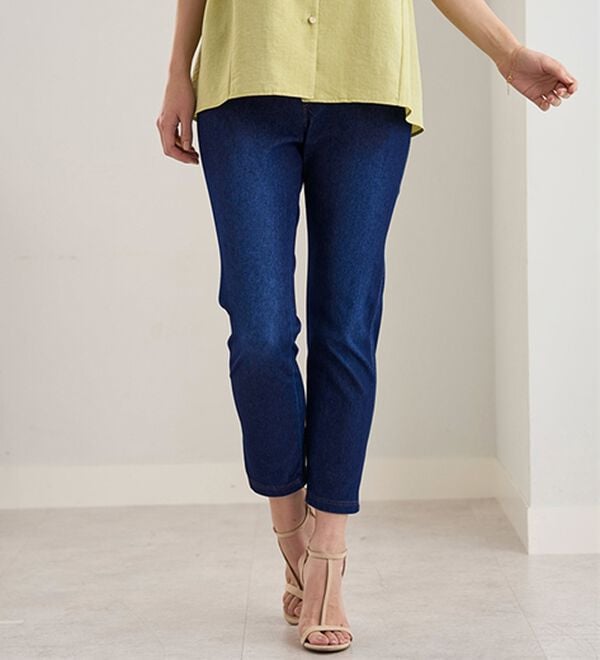 BELLUNA（ベルーナ）の「【再入荷】美ストレッチ素材アンクル丈レギンスパンツ（クロップドパンツ）」｜詳細画像