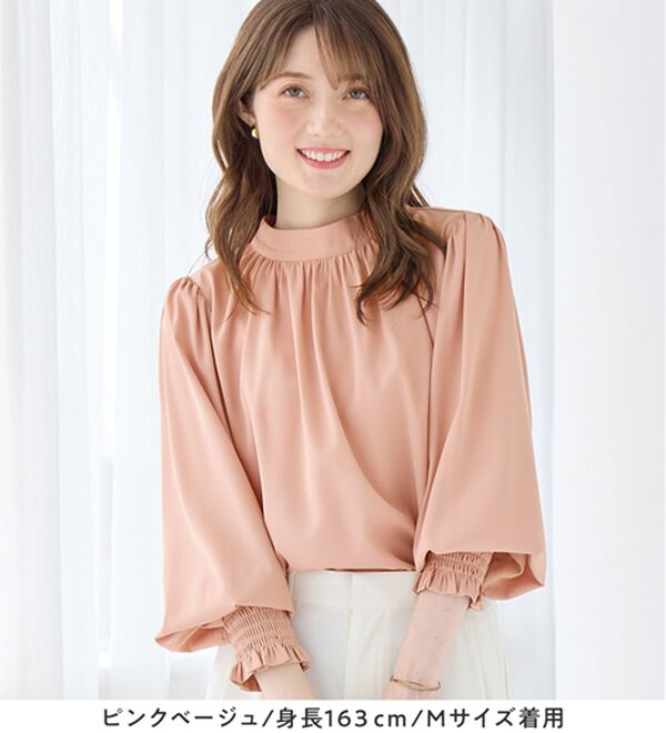 alotta（アロッタ）の「ボリューム袖上品とろみブラウス（ブラウス）」｜詳細画像