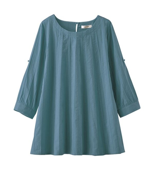 BELLUNA（ベルーナ）の「【店舗・ネット限定】シャドーストライプ素材タック使いブラウス（ブラウス）」｜詳細画像