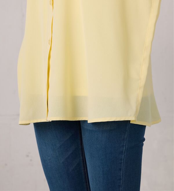 BELLUNA（ベルーナ）の「イージーケア！とろみ素材ビッグシャツ（シャツ）」｜詳細画像