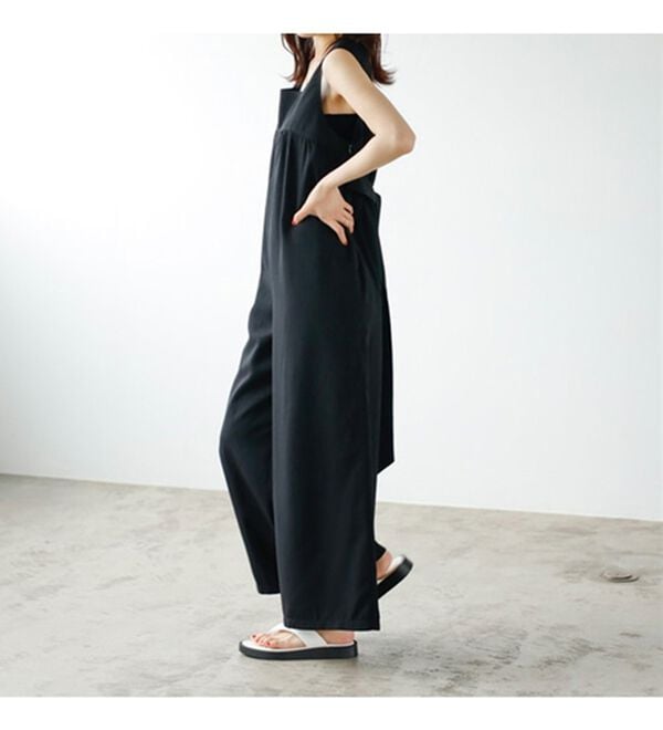 GeeRA（ジーラ）の「リネンタッチリボンサロペットパンツ（オールインワン）」｜詳細画像