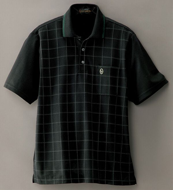 「選べるブランドデザインポロシャツ（メンズポロシャツ）」｜ブラック