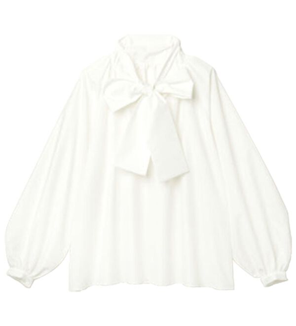 RANAN（ラナン）の「ボリュームボウタイブラウス（ブラウス）」｜詳細画像