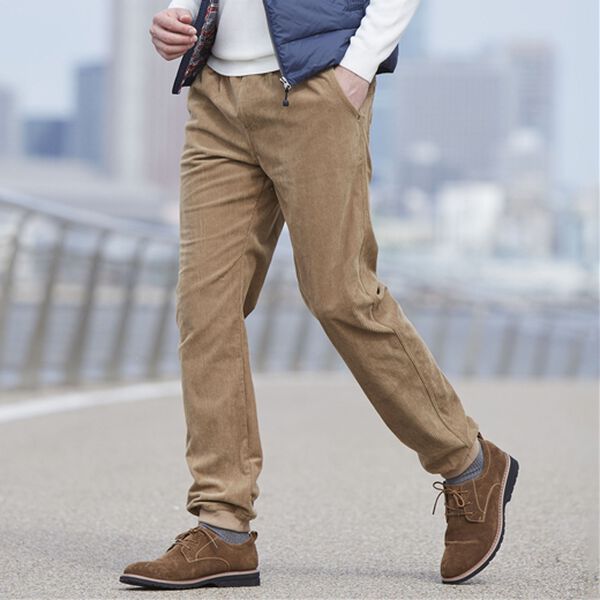 「【２本組】＜コムルヴァン・オム＞コーデュロイすっきりイージーパンツ（メンズフルレングスパンツ）」｜詳細画像