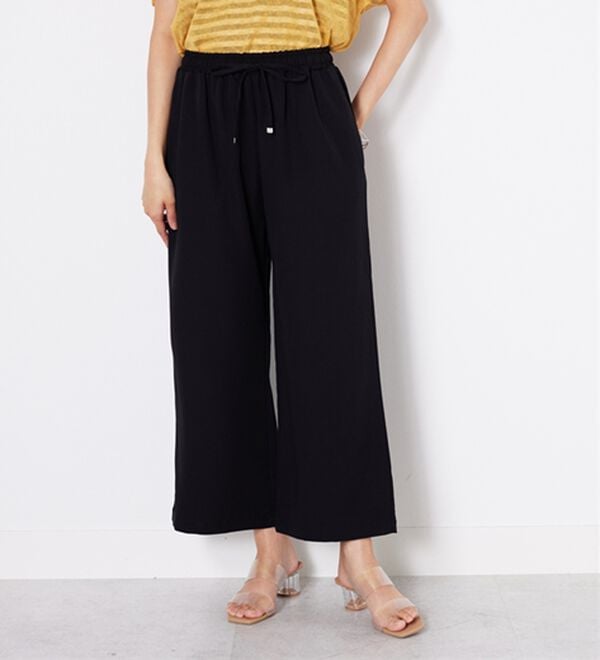 BELLUNA（ベルーナ）の「【接触冷感】なめらかタッチイージーワイドパンツ（ワイドパンツ・ガウチョ）」｜詳細画像