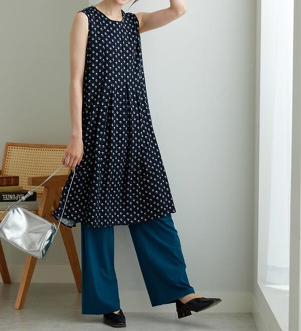 BELLUNA（ベルーナ）の「【ひんやり接触冷感】レーヨン素材ノースリーブワンピ－ス（その他ワンピース）」｜詳細画像