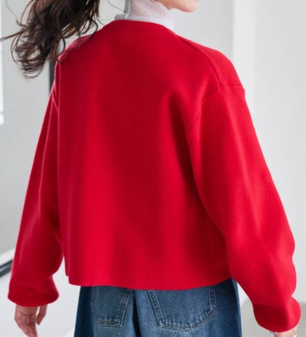 RANAN（ラナン）の「【4つの機能付き】洗える！ゴールド調ボタンニットカーディガン（ニットカーディガン）」｜詳細画像