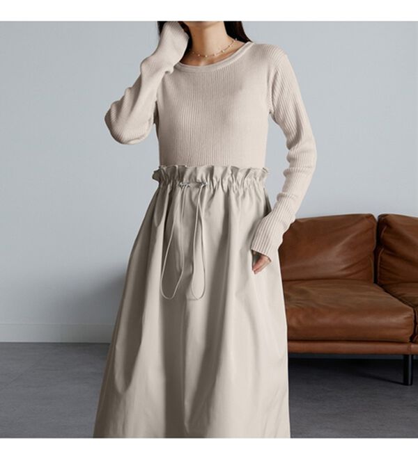 RANAN（ラナン）の「ドロストニットドッキングワンピース（ドッキングワンピース）」｜詳細画像