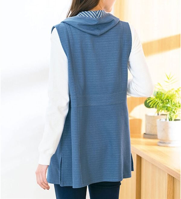 ルフラン（ルフラン）の「デニム調軽やかロングベスト（ベスト）」｜詳細画像