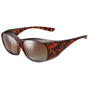 「メガネの上からもかけられるＵＶ偏光オーバーグラス（その他日用品）」｜べっ甲調