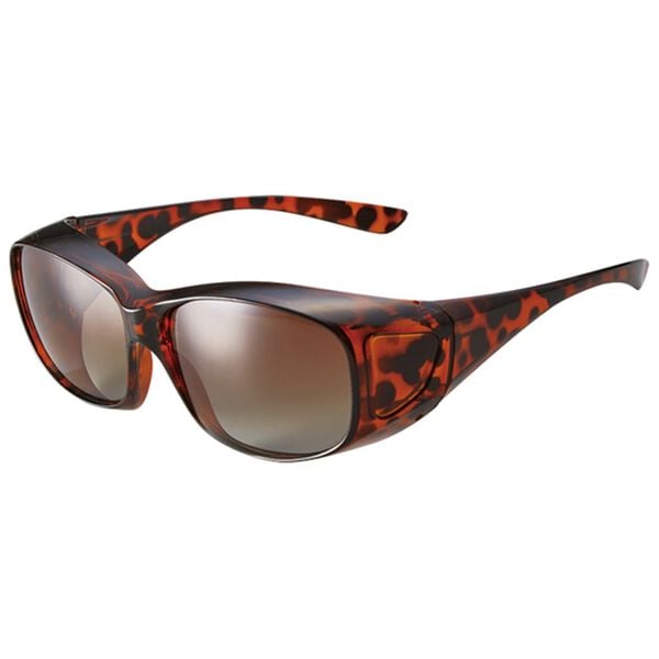 「メガネの上からもかけられるＵＶ偏光オーバーグラス（その他日用品）」｜べっ甲調