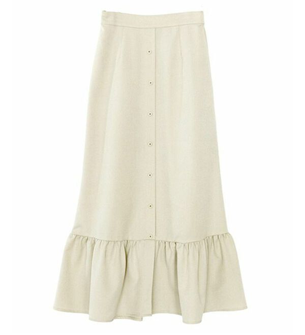 Pierrot（ピエロ）の「【選べる丈】フロントボタンヘムギャザースカート（ロングスカート）」｜詳細画像