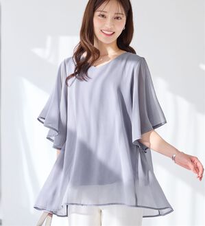 alotta（アロッタ）の「インナー付き上品ドレープチュニック（チュニック）」｜詳細画像