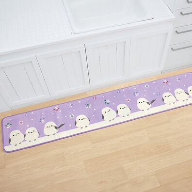 「シマエナガ　ロングキッチンマット（キッチンマット）」