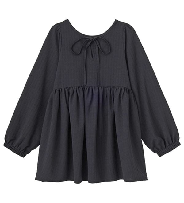 GeeRA（ジーラ）の「前後２ＷＡＹリボンペプラムチュニック（チュニック）」｜詳細画像