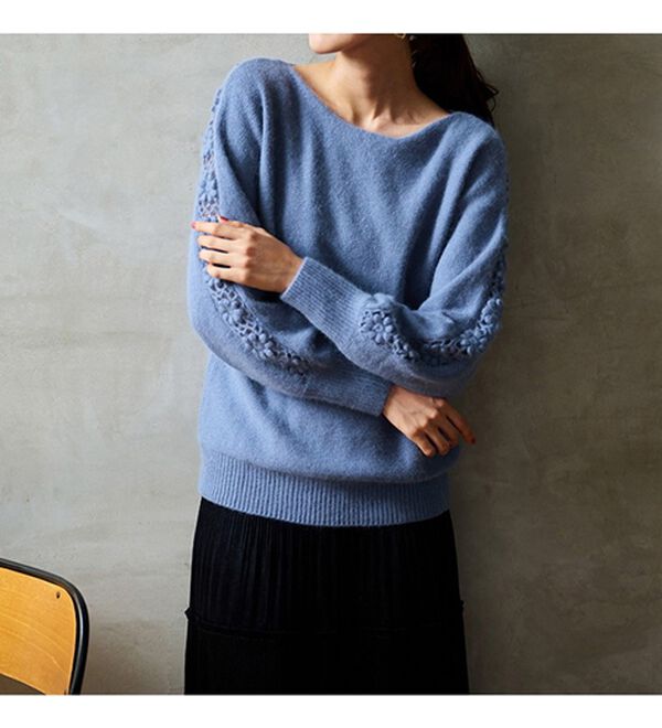 RANAN（ラナン）の「ウール混かぎ針ニットプルオーバー（ニット・セーター）」｜詳細画像