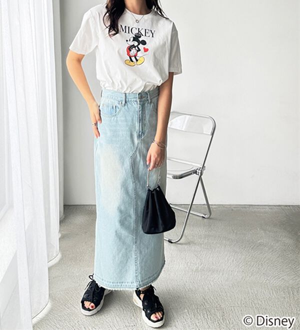 GeeRA（ジーラ）の「【Disney/ディズニー】別注/Mickey Mouse＆Minnie Mouse/ヴィンテージプリントTシャツ（カットソー）」｜詳細画像