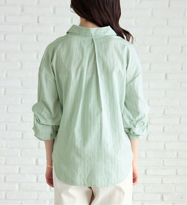 BELLUNA（ベルーナ）の「袖タックデザインスキッパーシャツ（シャツ）」｜詳細画像