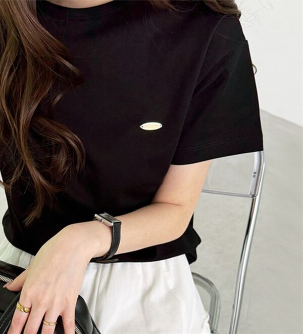 GeeRA（ジーラ）の「ロゴプレート付コンパクトＴシャツ（Tシャツ）」｜詳細画像