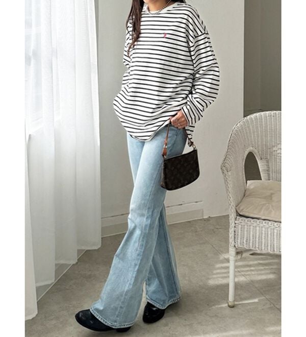 GeeRA（ジーラ）の「【Ｕ．Ｓ．ＰＯＬＯ ＡＳＳＮ】オーバーサイズ刺しゅうロンＴ（カットソー）」｜詳細画像