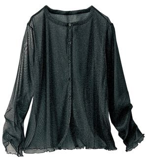 BELLUNA（ベルーナ）の「ラメシアーメロー使いカーディガン（その他カーディガン）」｜ブラック