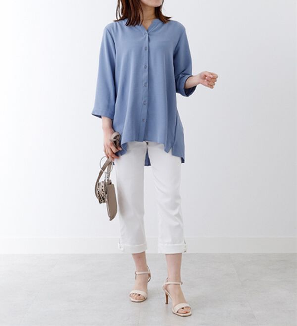 BELLUNA（ベルーナ）の「【新色追加】機能付！バックプリーツチュニック（チュニック）」｜詳細画像