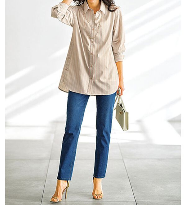 BELLUNA（ベルーナ）の「＜ＳＯＬＯＴＥＸ（Ｒ）＞アイロン要らずの日よけシャツ（シャツ）」｜詳細画像