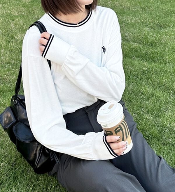 GeeRA（ジーラ）の「【Ｕ．Ｓ．　ＰＯＬＯ　ＡＳＳＮ．】配色ラインロンＴ（カットソー）」｜詳細画像