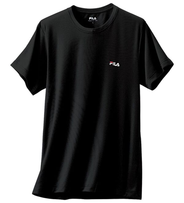 「＜フィラ＞爽快！エアメッシュインナーシャツ（メンズゴルフウェア）」｜ブラック