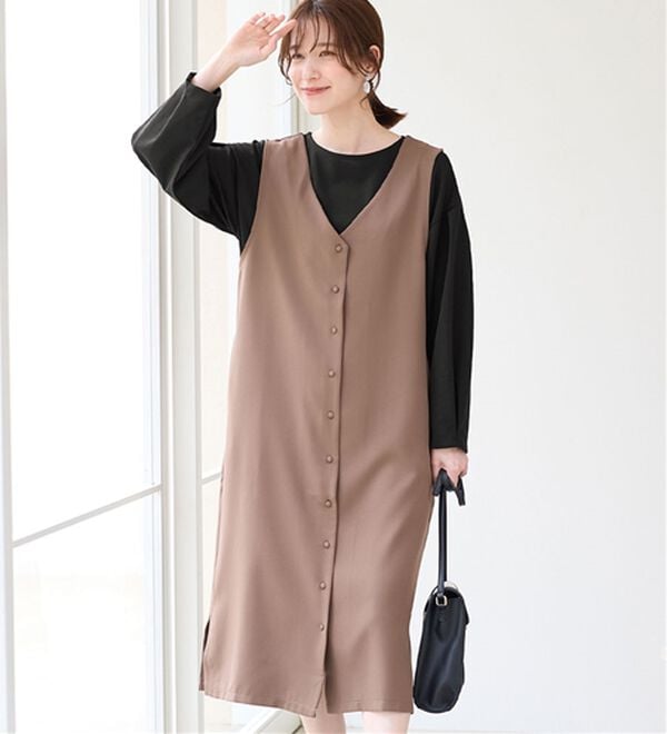 Viola e Viola（ヴィオラ エ ヴィオラ）の「【４つの機能付】楽キレイ袖タックブラウス（ブラウス）」｜詳細画像