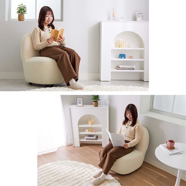 iellio（イエリオ）の「丸みがかわいい一人掛ソファＤａｒａｍ（ソファ）」｜詳細画像