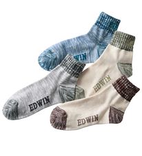 「【４足組】＜エドウイン＞杢調配色ソックス（メンズ靴下・タイツ）」