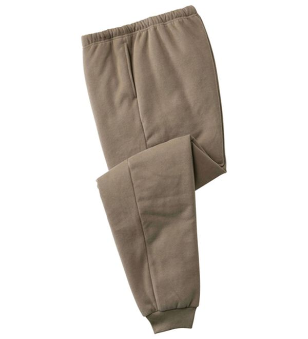 「＜シンプル＆プラス＞裏ボアジョガーパンツ（メンズフルレングスパンツ）」｜グレージュ