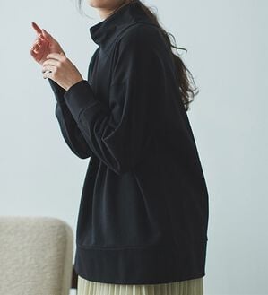 RANAN（ラナン）の「【アンチピリング】裏起毛ハイネックプルオーバー（カットソー）」｜ブラック