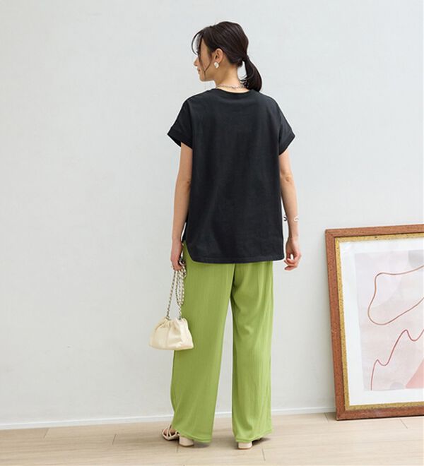 BELLUNA（ベルーナ）の「ひんやリッチコットン大人のゆったりドルマンＴシャツ（カットソー）」｜詳細画像