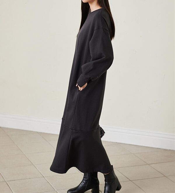 RANAN（ラナン）の「＜ＨＩＧＨ　ＳＰＥＣ＞毛玉になりにくい！ペプラムデザインワンピース（その他ワンピース）」｜詳細画像