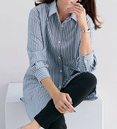 BELLUNA（ベルーナ）の「＜ＳＯＬＯＴＥＸ（Ｒ）＞ストレッチビッグシャツ（シャツ）」