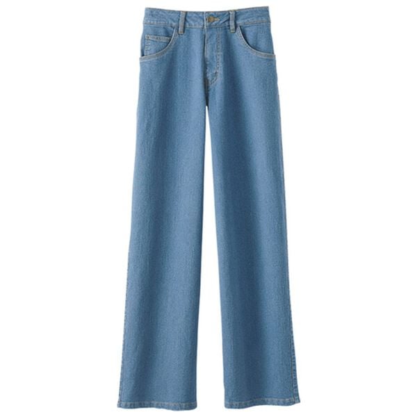 BELLUNA（ベルーナ）の「ぐんと伸びる裏起毛デニムパンツ　ワイド（ワイドパンツ・ガウチョ）」｜詳細画像