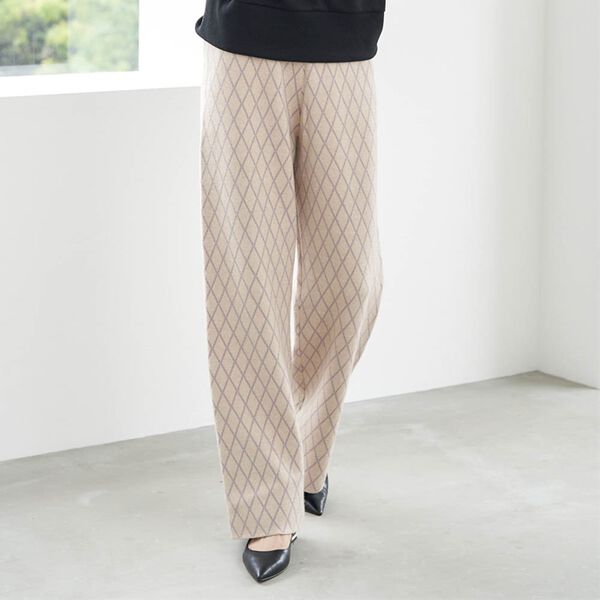 RANAN（ラナン）の「ニットジャカードパンツ（フルレングスパンツ）」｜詳細画像