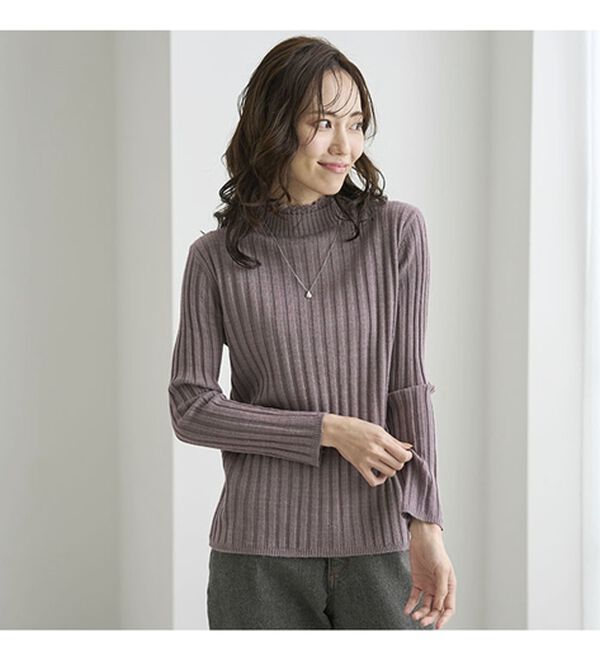 BELLUNA（ベルーナ）の「ウール入りウォッシャブルセーター（ニット・セーター）」｜詳細画像