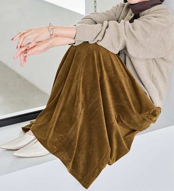 RANAN（ラナン）の「畦ニットカーデ&times;ベロアキャミワンピ（ロングワンピース）」｜詳細画像