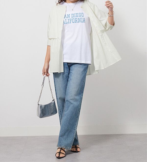 GeeRA（ジーラ）の「【華奢見え】羽織にもなる！ペプラムシャツチュニック（チュニック）」｜詳細画像