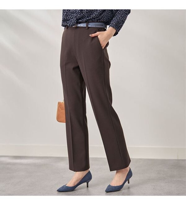 BELLUNA（ベルーナ）の「ジョーゼット素材フレアーパンツ（フルレングスパンツ）」｜詳細画像