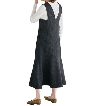 RANAN（ラナン）の「ツイード素材キーネックジャンパースカート（ジャンパースカート）」