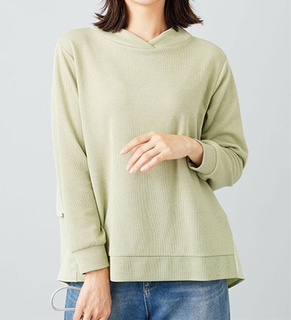 BELLUNA（ベルーナ）の「ラメ調バックフレアー切替プルオーバー（カットソー）」｜詳細画像