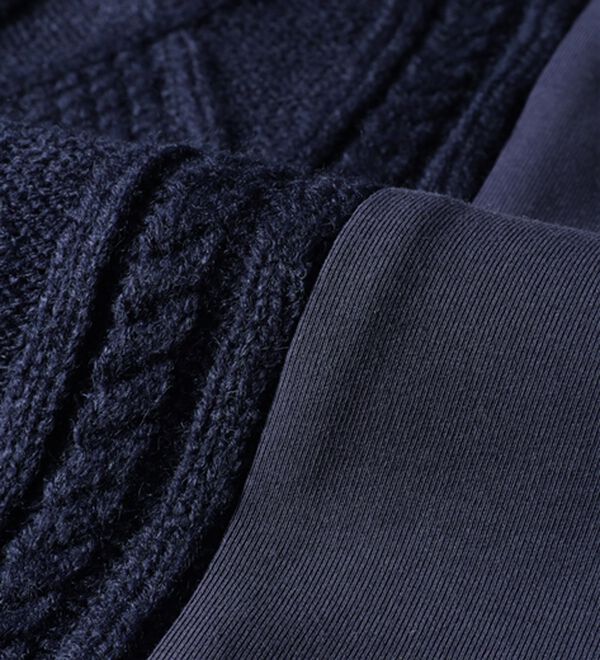 BELLUNA（ベルーナ）の「ケーブル柄ニット切替プルオーバー（カットソー）」｜詳細画像