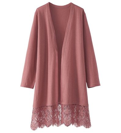 BELLUNA（ベルーナ）の「涼やか強撚綿１００％デザインカーディガン（ニットカーディガン）」