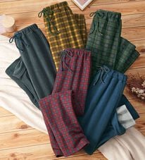 LAVIENNE（ラヴィエンヌ）の「肌側綿１００％あったかフリースボトム（パジャマ・ルームウェア）」