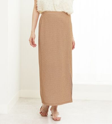 BELLUNA（ベルーナ）の「ラメ使いペンシルスカート（ロングスカート）」